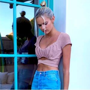 UO Mimi Cutout Wrap Top